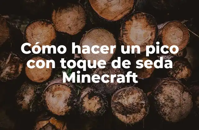Cómo Hacer un Pico con Toque de Seda Minecraft