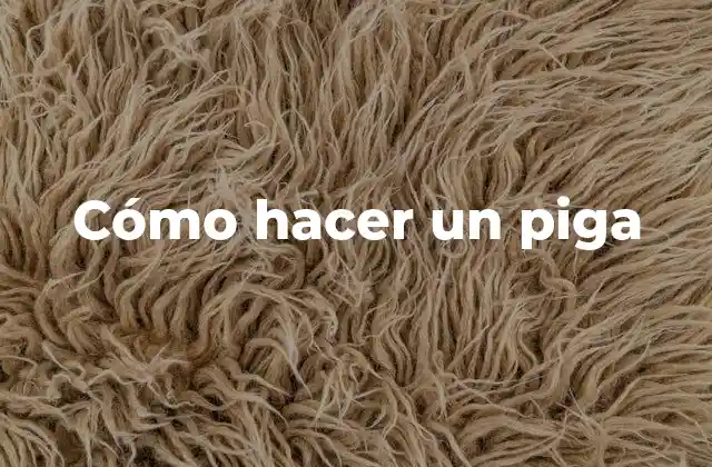 Cómo Hacer un Piga