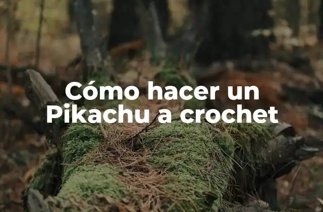 Cómo Hacer un Pikachu a Crochet
