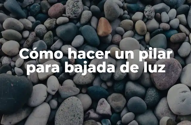 Cómo Hacer un Pilar para Bajada de Luz