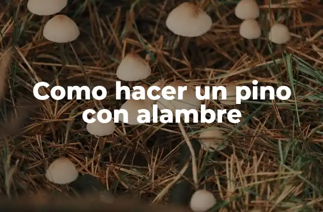 Como Hacer un Pino con Alambre