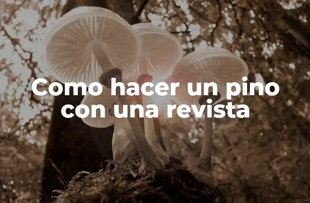 Como Hacer un Pino con una Revista