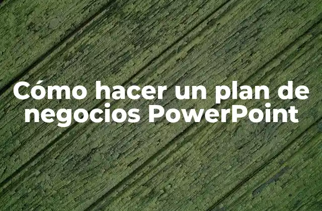 Cómo Hacer un Plan de Negocios Powerpoint