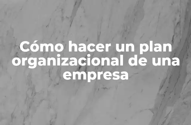 Cómo Hacer un Plan Organizacional de una Empresa 2 Cómo hacer un plan organizacional de una empresa