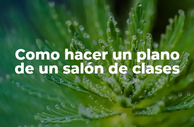 Como Hacer un Plano de un Salón de Clases