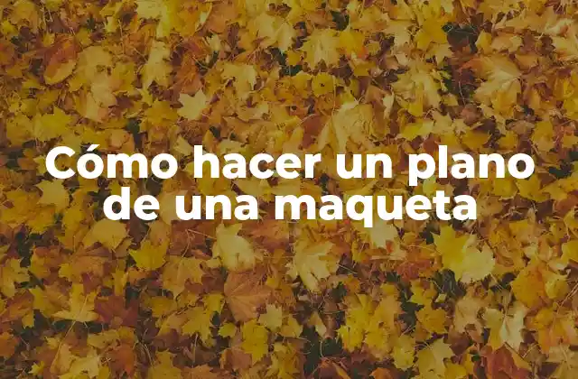 Cómo Hacer un Plano de una Maqueta