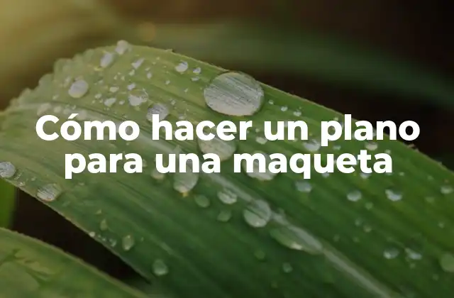 Cómo Hacer un Plano para una Maqueta