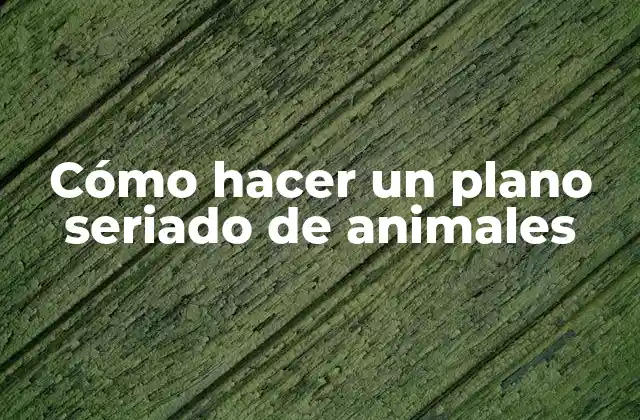 Cómo Hacer un Plano Seriado de Animales 2 Qué es un plano seriado de animales y para qué sirve