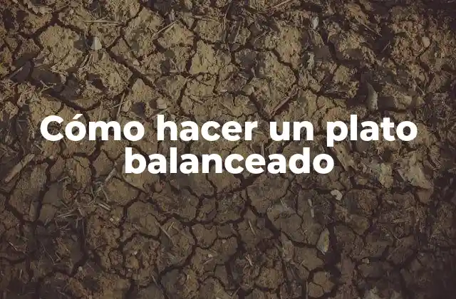 Cómo Hacer un Plato Balanceado