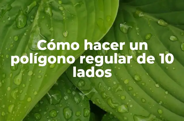 Cómo Hacer un Polígono Regular de 10 Lados 2 ¿Qué es un polígono regular de 10 lados y para qué sirve?