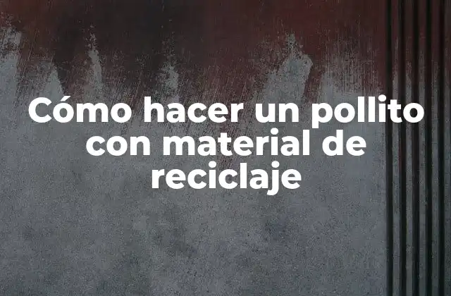 Cómo hacer un pollito con material de reciclaje