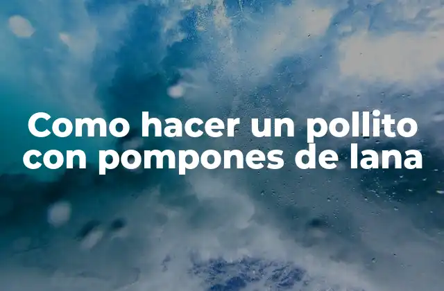 Como Hacer un Pollito con Pompones de Lana