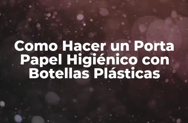 Como Hacer un Porta Papel Higiénico con Botellas Plásticas