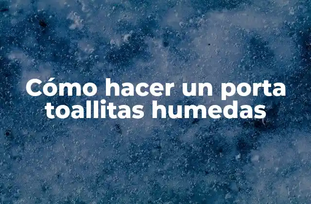 Cómo Hacer un Porta Toallitas Humedas