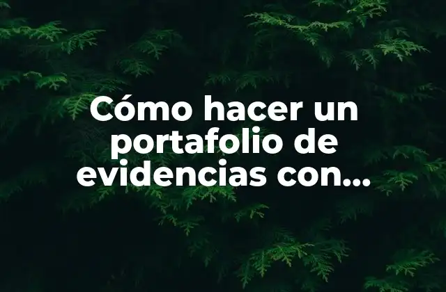 Cómo Hacer un Portafolio de Evidencias con Cartulina