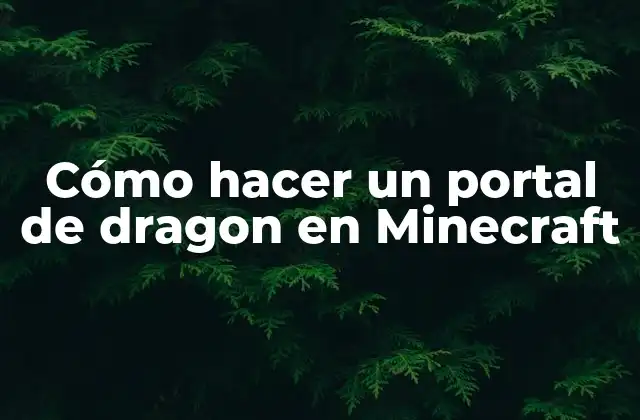Cómo Hacer un Portal de Dragon en Minecraft