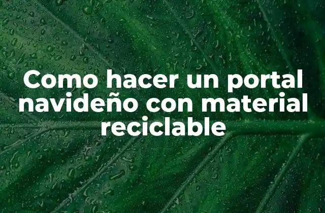 Como Hacer un Portal Navideño con Material Reciclable