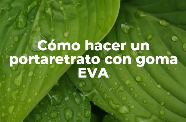 Cómo Hacer un Portaretrato con Goma Eva