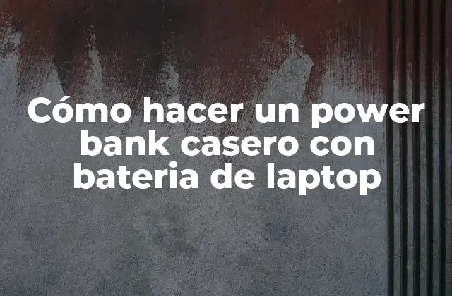 Cómo Hacer un Power Bank Casero con Bateria de Laptop