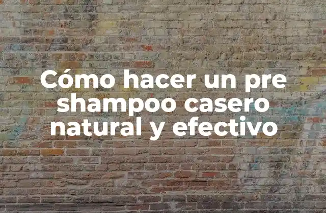 Cómo Hacer un Pre Shampoo Casero Natural y Efectivo