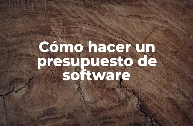 Cómo Hacer un Presupuesto de Software 2 Cómo hacer un presupuesto de software