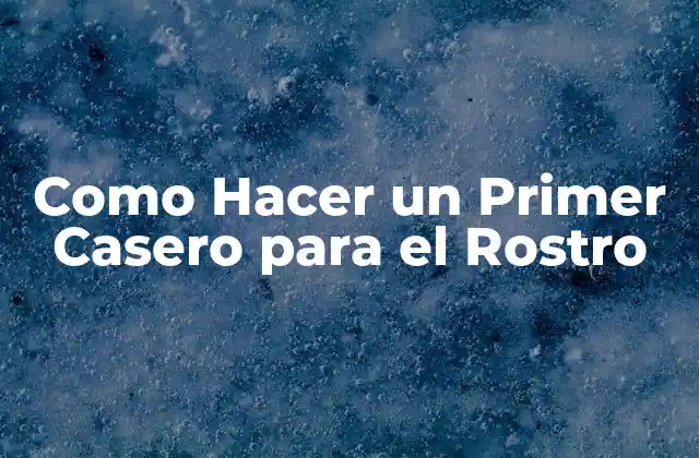 Como Hacer un Primer Casero para el Rostro