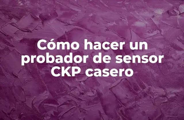 Cómo Hacer un Probador de Sensor Ckp Casero