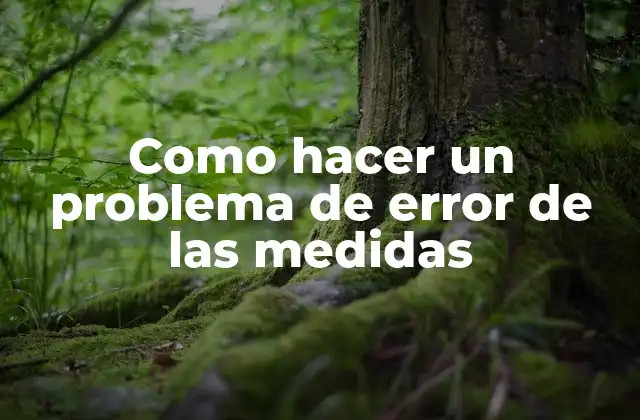 ¿Qué es un problema de error de medidas?