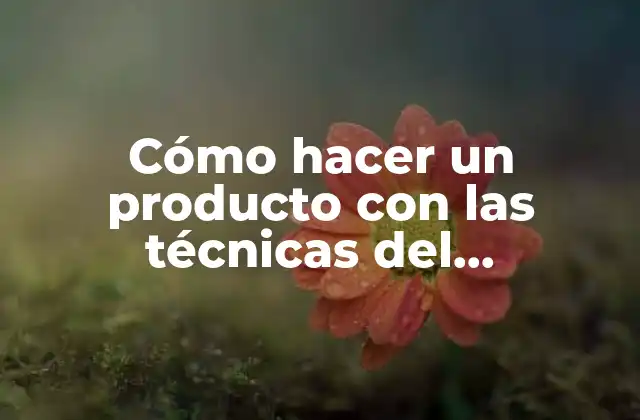 Cómo Hacer un Producto con las Técnicas Del Consumidor
