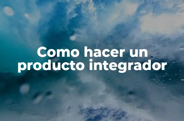 ¿Qué es un producto integrador?
