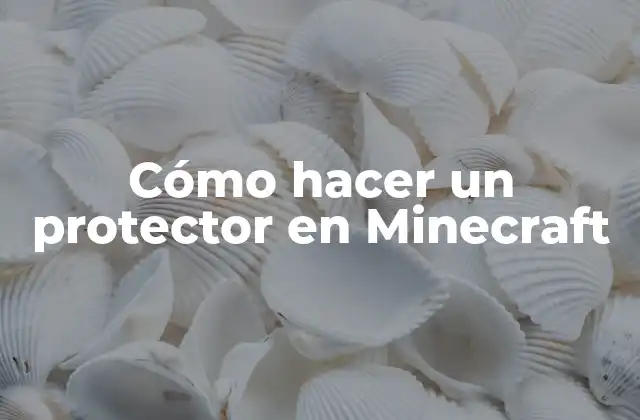 Cómo Hacer un Protector en Minecraft