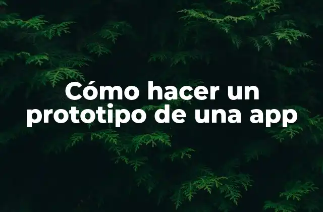 Cómo Hacer un Prototipo de una App