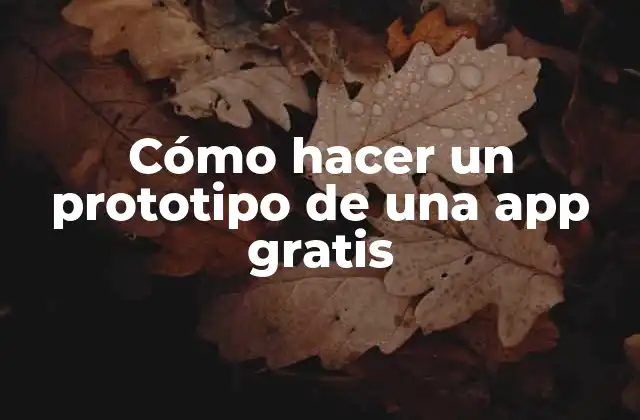 Cómo Hacer un Prototipo de una App Gratis