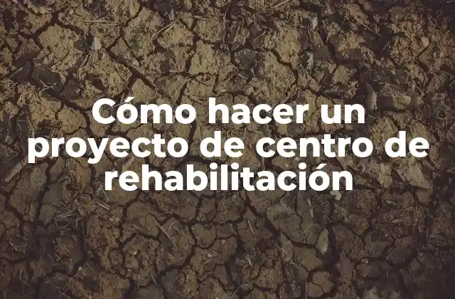 Cómo Hacer un Proyecto de Centro de Rehabilitación