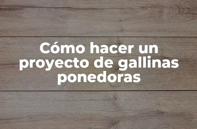 Cómo Hacer un Proyecto de Gallinas Ponedoras