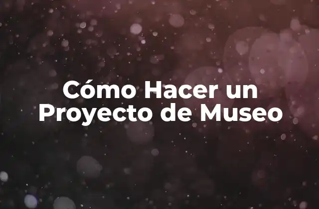 ¿Qué es un Proyecto de Museo?
