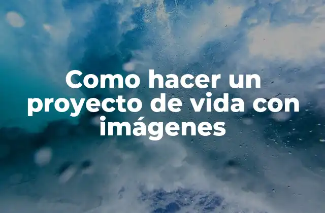 Como Hacer un Proyecto de Vida con Imágenes
