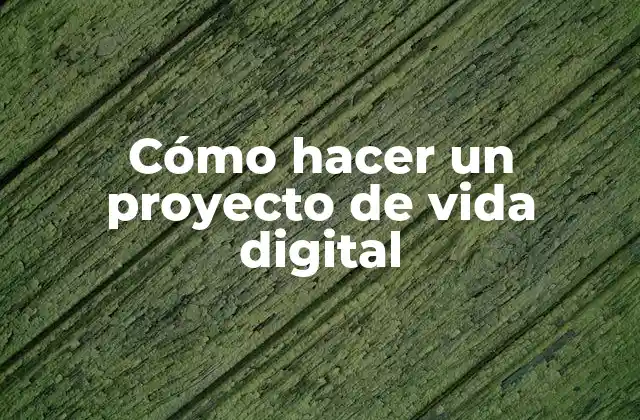 Cómo Hacer un Proyecto de Vida Digital