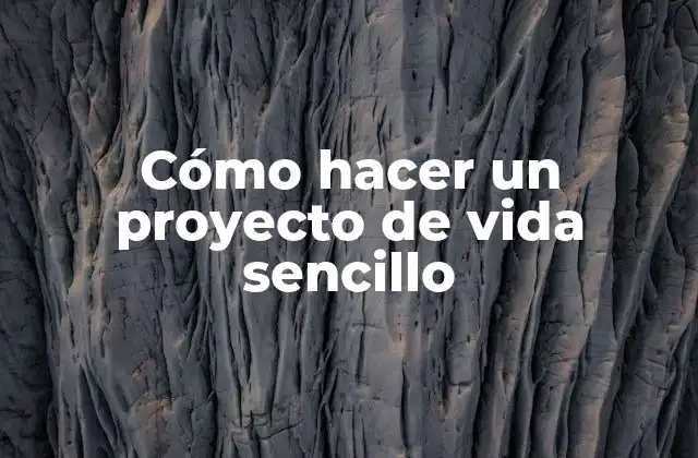 Cómo Hacer un Proyecto de Vida Sencillo 2 Cómo hacer un proyecto de vida sencillo
