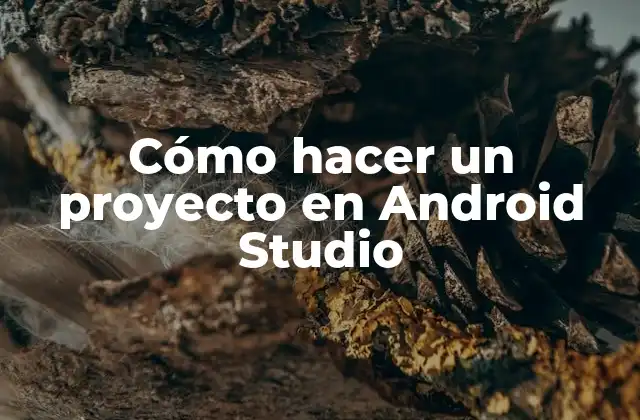Cómo Hacer un Proyecto en Android Studio