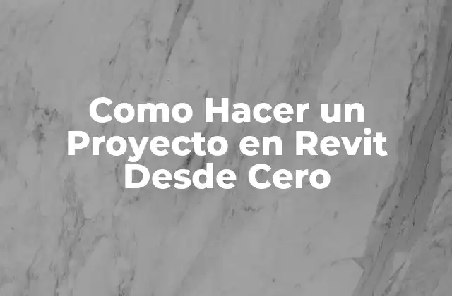 Como Hacer un Proyecto en Revit desde Cero