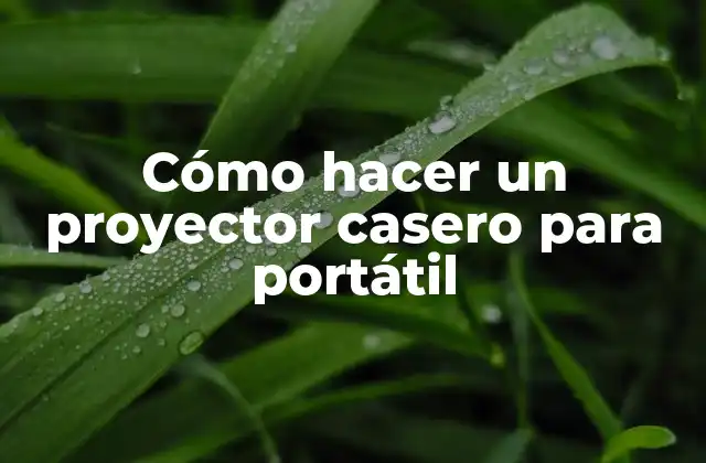 Cómo Hacer un Proyector Casero para Portátil