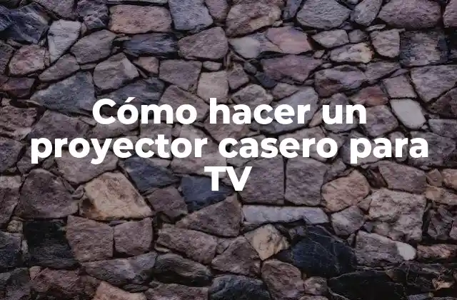 Cómo Hacer un Proyector Casero para Tv