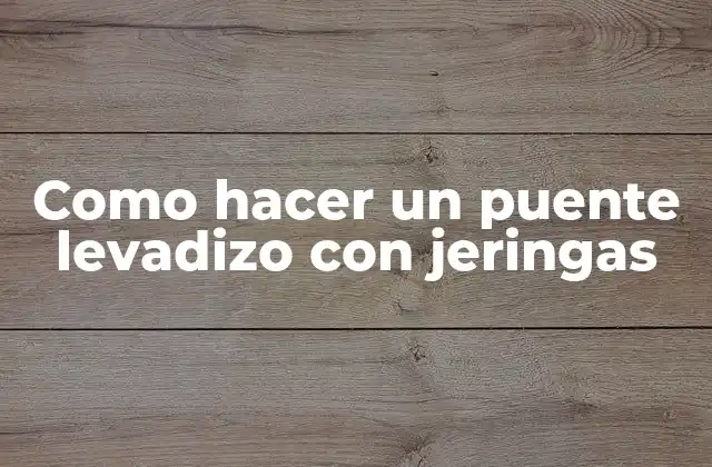 Como Hacer un Puente Levadizo con Jeringas