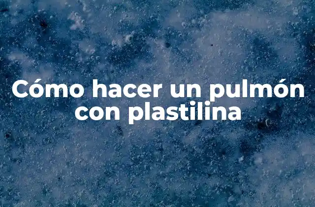 Cómo Hacer un Pulmón con Plastilina