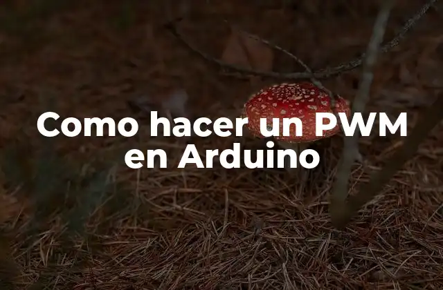 Como Hacer un Pwm en Arduino