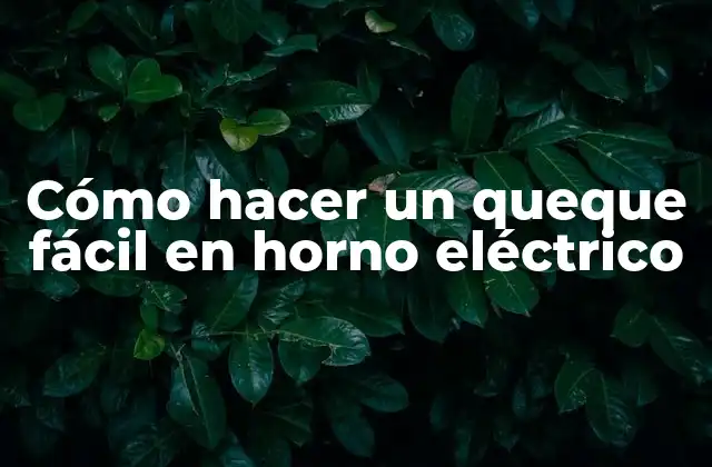 Cómo Hacer un Queque Fácil en Horno Eléctrico