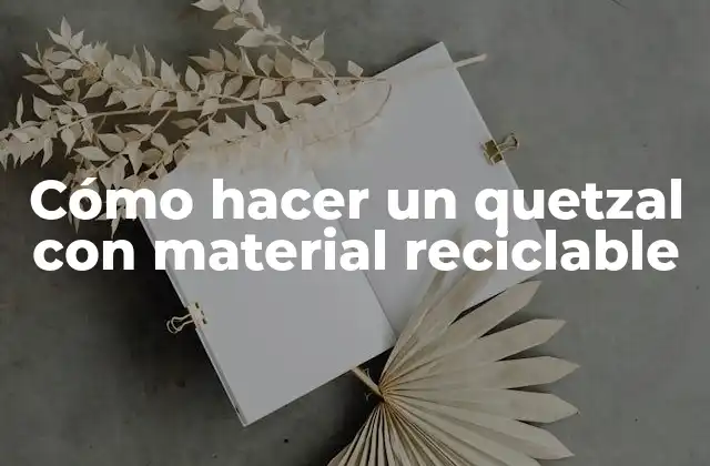 Cómo Hacer un Quetzal con Material Reciclable