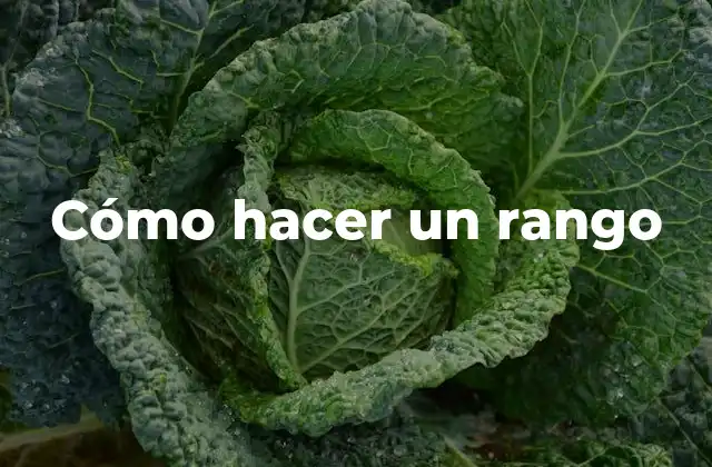 Cómo Hacer un Rango