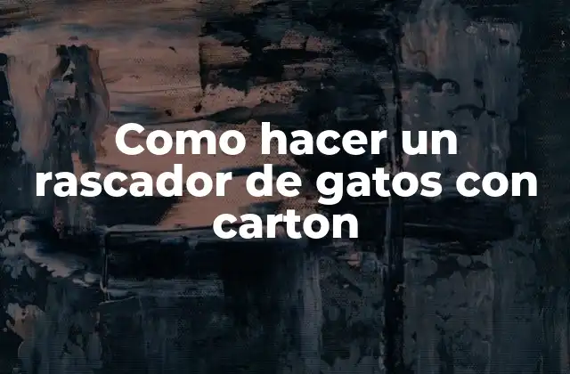 Como Hacer un Rascador de Gatos con Carton